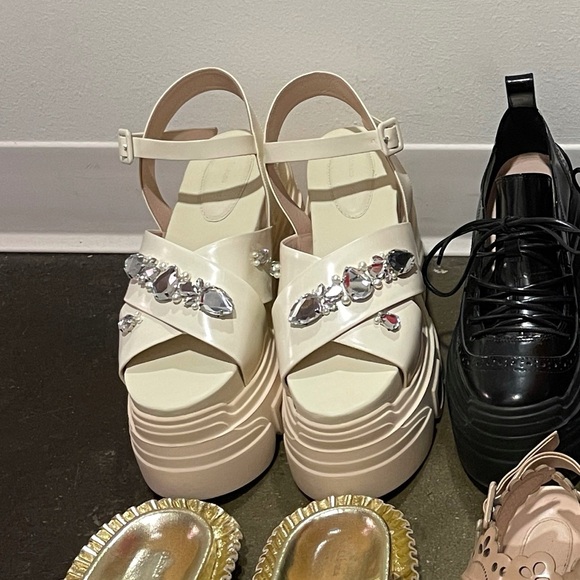 Simone Rocha Crystal Platform Sandals - Picture 2 of 7